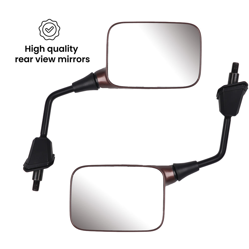 TVS Mirror Set (Left & Right) for IQUBE - Painted Copper Bronze
